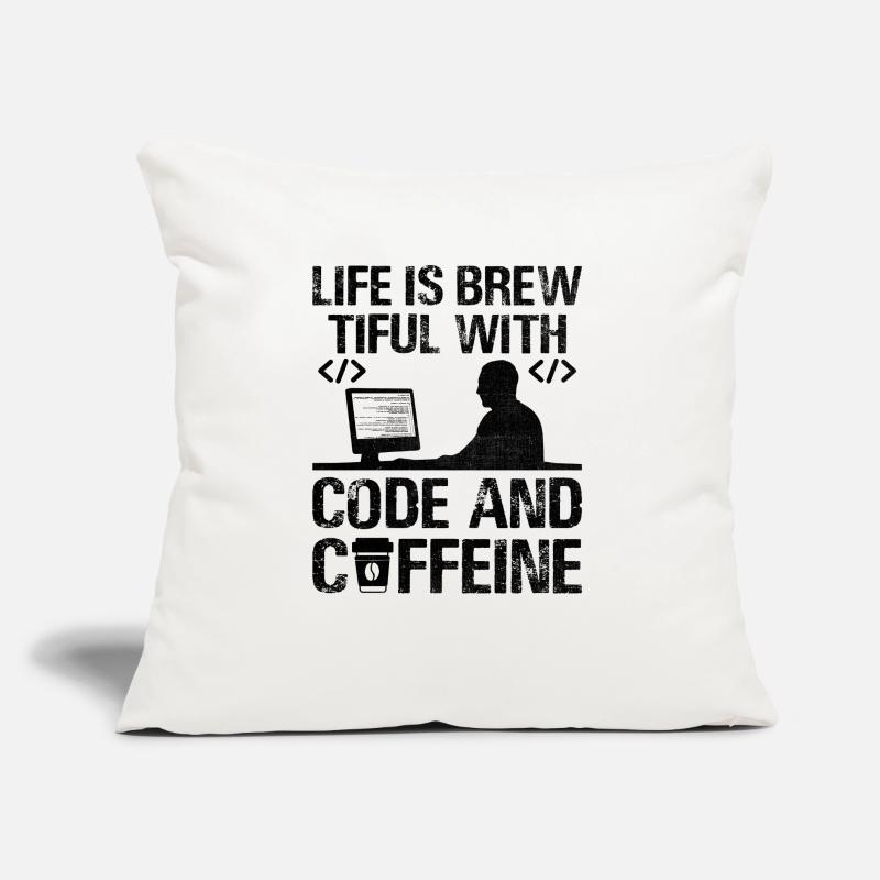 Kaffee-Codierung Programmierer Programmierer Entwickler Nerd Coff Sofakissen mit Füllung 45 x 45 cm