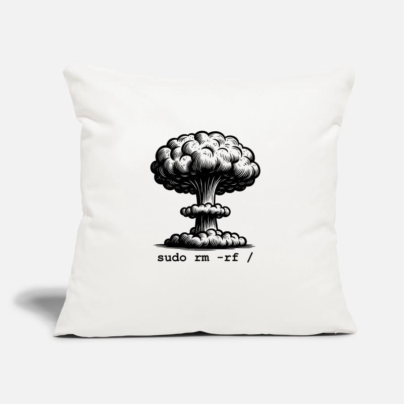 Linux Funny Linux Command Sudo RM RF for Men Sofa pillow with filling 45cm x 45cm