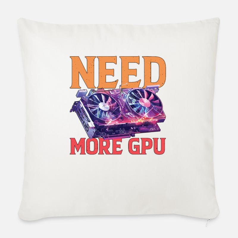 Need More Gpu 9 - Sofakissen mit Füllung 45 x 45 cm - Naturweiß 