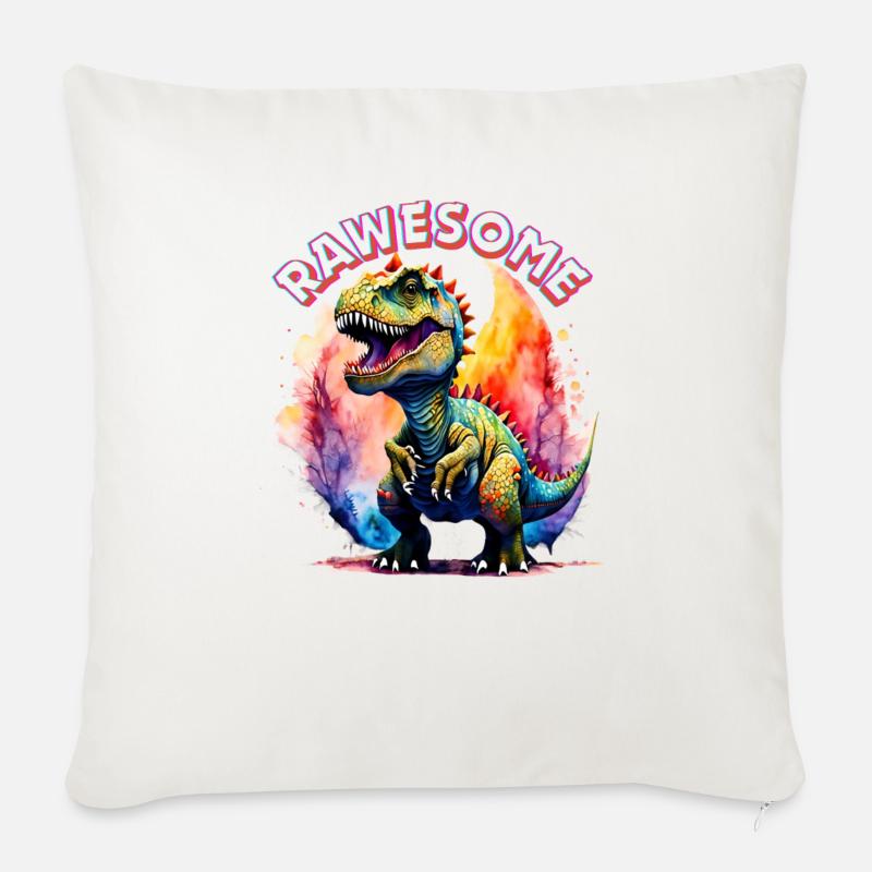 RAWRSOME - Sofakissen mit Füllung 45 x 45 cm - Naturweiß 