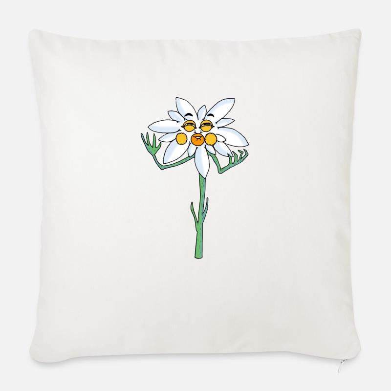 Edelweiss - Sofakissen mit Füllung 45 x 45 cm - Naturweiß 