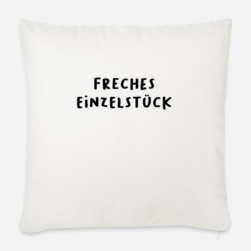 Freches Einzelstück Freches Einzelkind Freches - Sofakissen mit Füllung 45 x 45 cm - Naturweiß