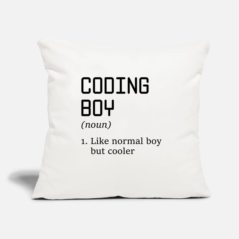 Coding Boy Definition Noun Software Developer Prog Sofakissen mit Füllung 45 x 45 cm