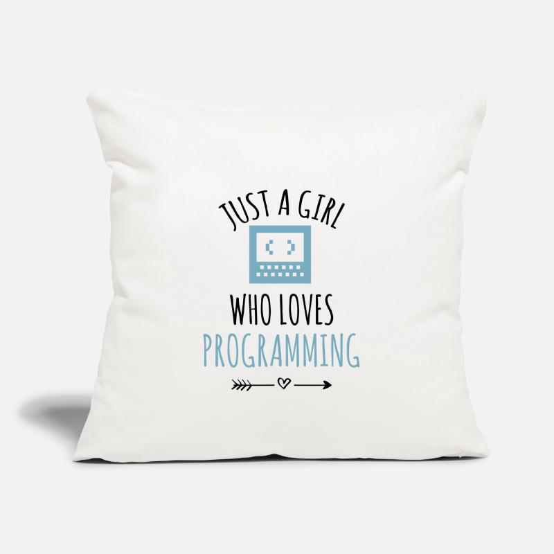 Programmiererin Coding Mädchen Programmieren Sofakissen mit Füllung 45 x 45 cm