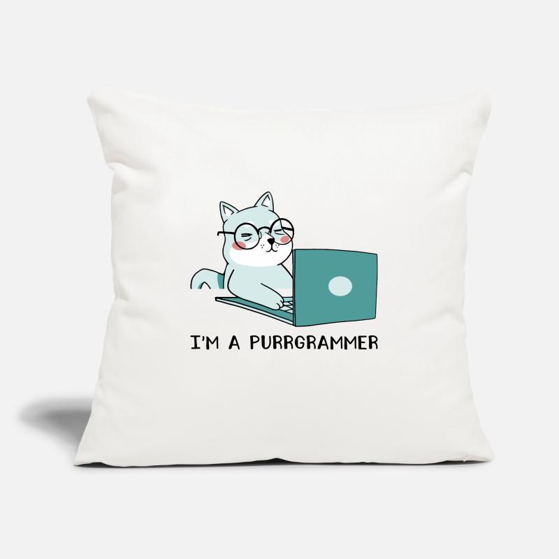 I'm A Purrgrammer Coder Software Developer Compute Sofakissen mit Füllung 45 x 45 cm
