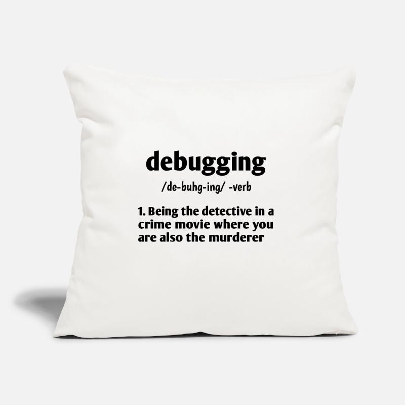 Debugging Noun Definition Coder Programmer Compute Sofakissen mit Füllung 45 x 45 cm
