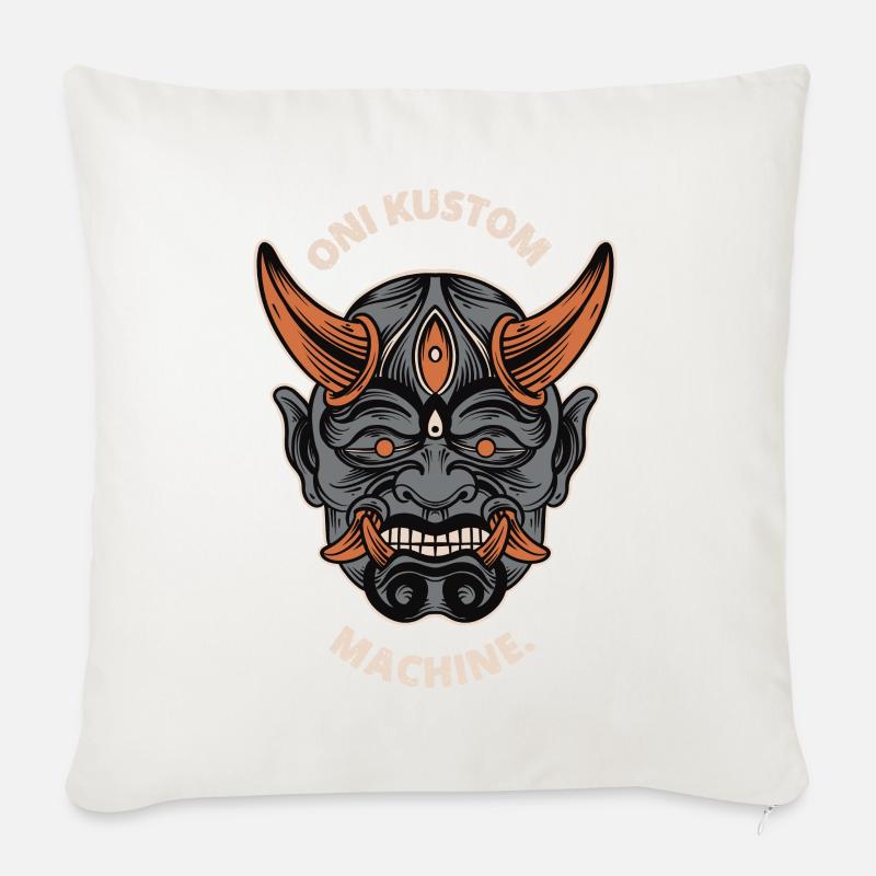Oni machine - Coussin et housse de 45 x 45 cm - blanc nature