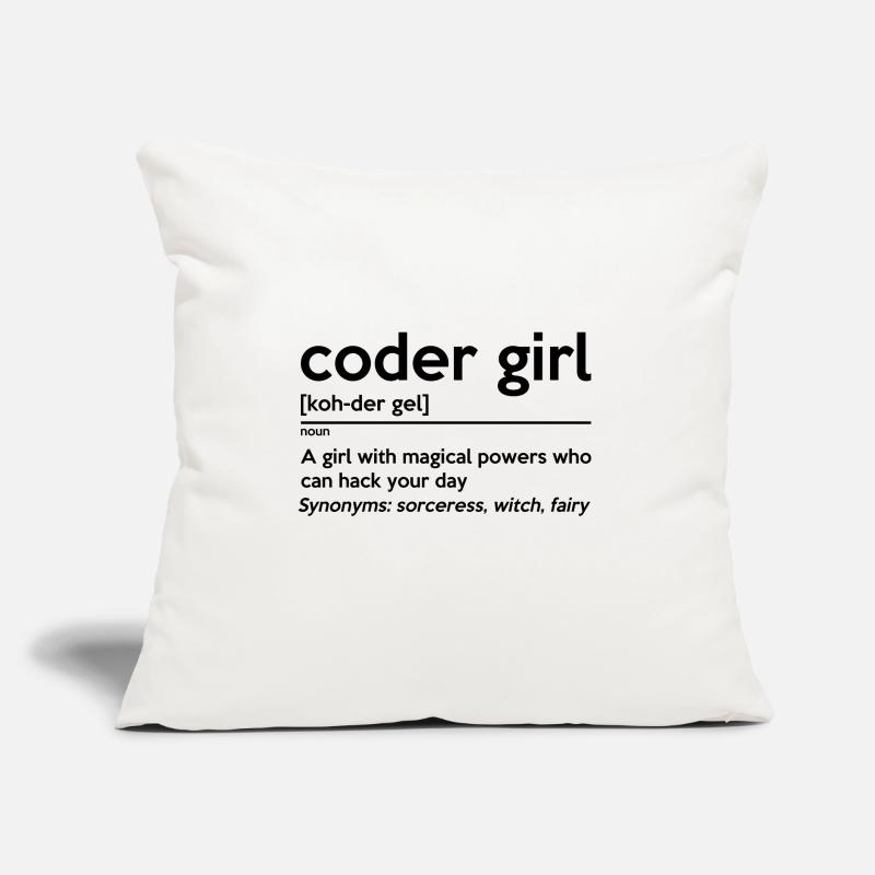 Coding Girl Definition Noun Software Developer Pro Sofakissen mit Füllung 45 x 45 cm