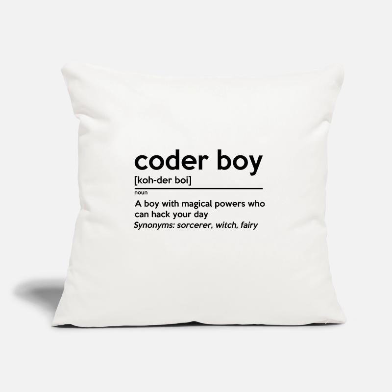 Coding Boy Definition Noun Software Developer Prog Sofakissen mit Füllung 45 x 45 cm