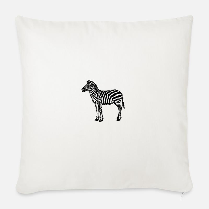 Zebra - Sofakissen mit Füllung 45 x 45 cm - Naturweiß 