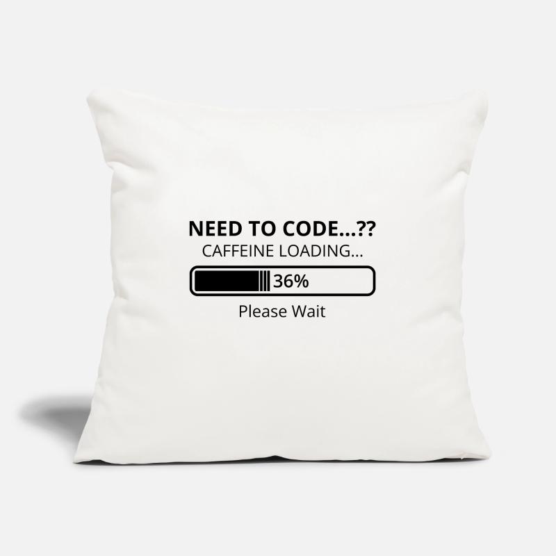Need To Code Caffeine Loading Please Wait Develope Sofakissen mit Füllung 45 x 45 cm