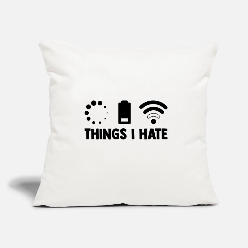 Things I Hate Programmer Coder Coding Developer So Sofakissen mit Füllung 45 x 45 cm