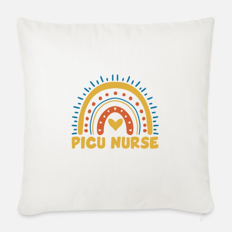 Kinderintensivkrankenschwester - Sofakissen mit Füllung 45 x 45 cm - Naturweiß