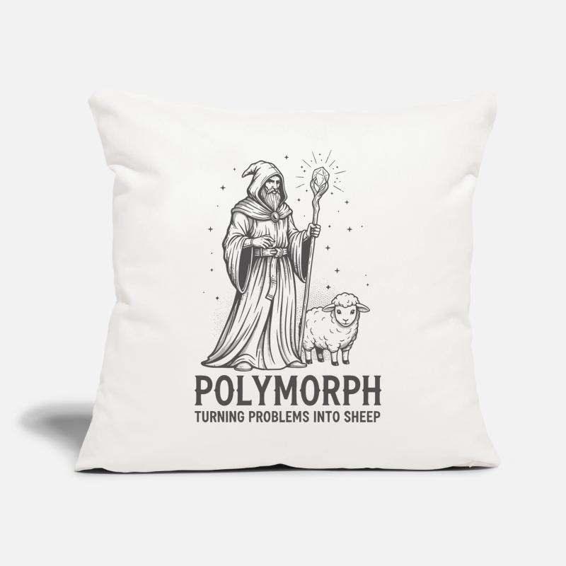 Polymorph Wizard – Turning Problems into Sheep Coussin et housse de 45 x 45 cm