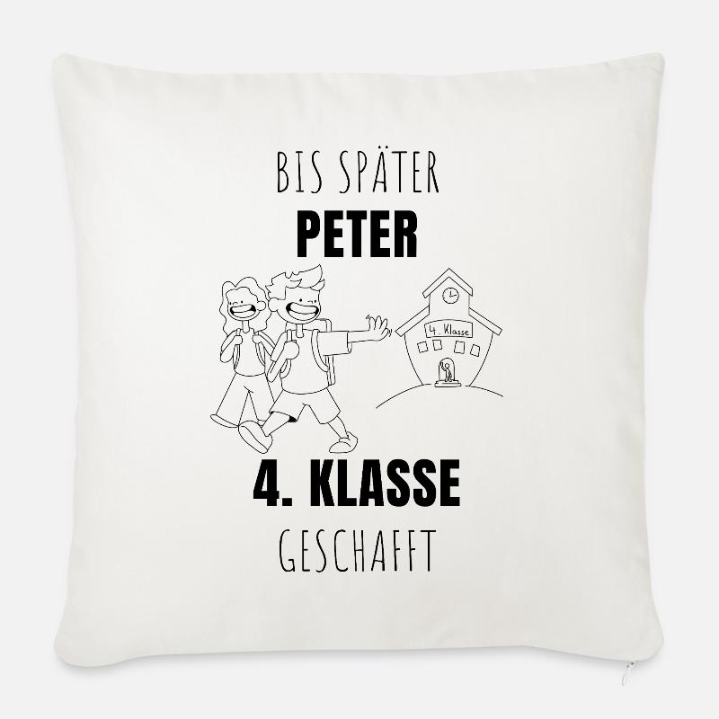 BIS SPAETER PETER - Sofakissen mit Füllung 45 x 45 cm - Naturweiß 