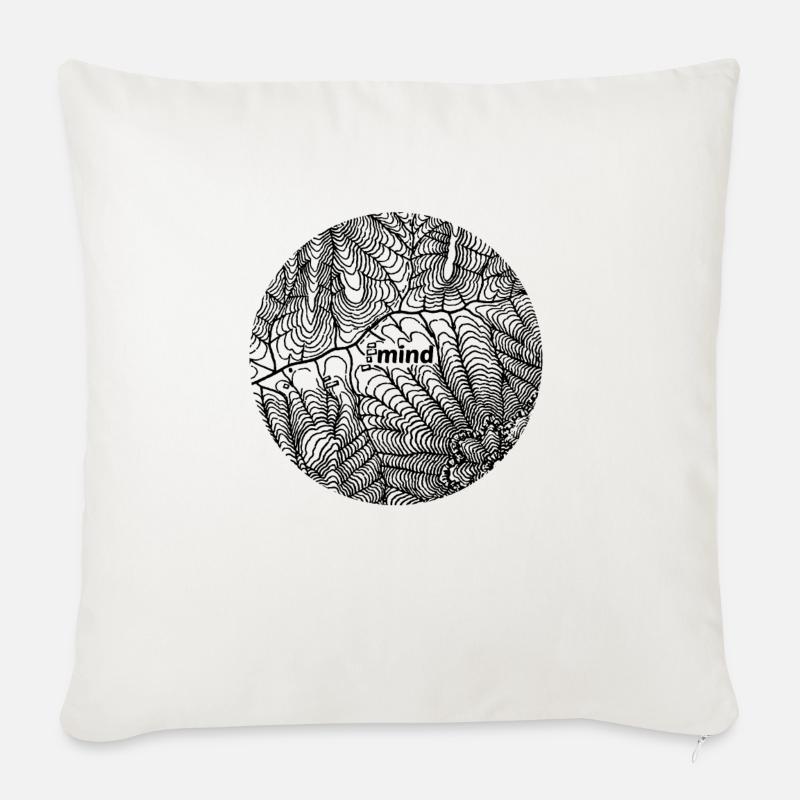 Tee-Baum Mind Map - Sofakissen mit Füllung 45 x 45 cm - Naturweiß 