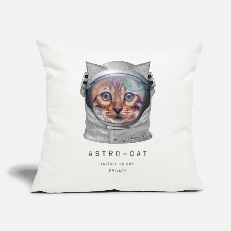 Astro chat Chat de l’espace Chat astronaute Chat dans l’espace Coussin et housse de 45 x 45 cm