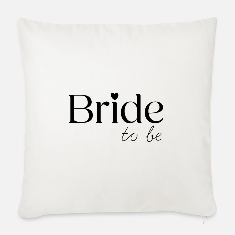 La future mariée - Coussin et housse de 45 x 45 cm - blanc nature