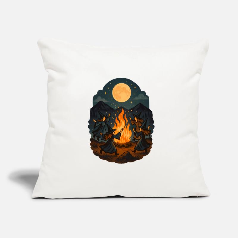 Witch Dance at Full Moon – Magic Fire Ritual Sofa pillow with filling 45cm x 45cm