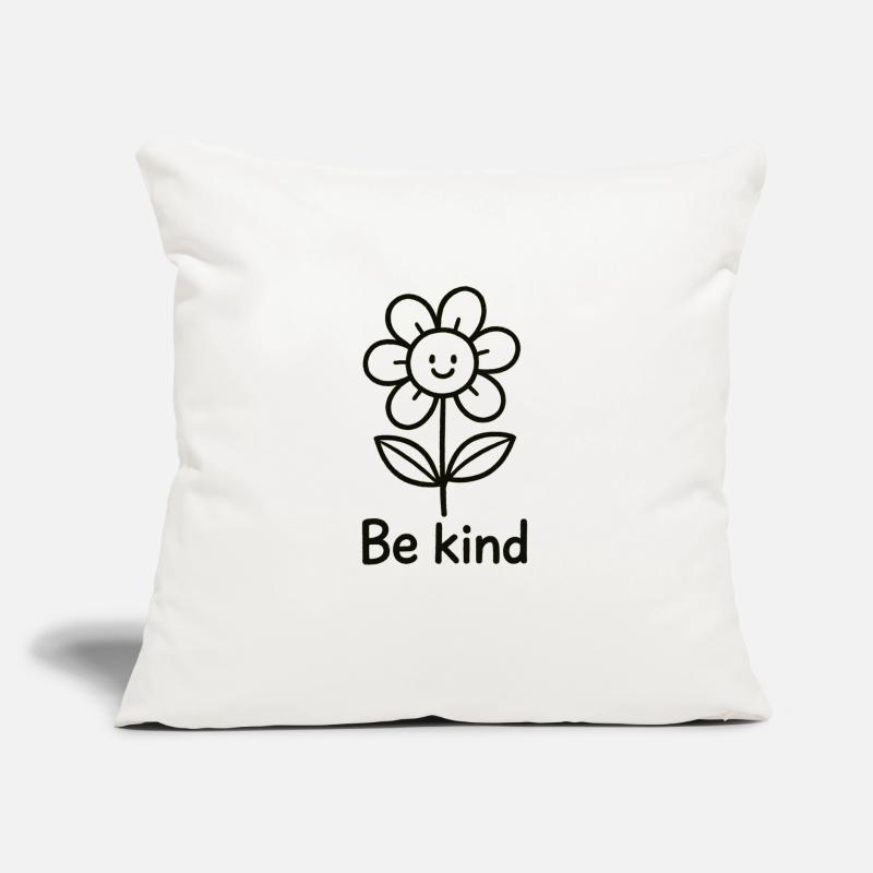 Fleur joyeuse avec message Coussin et housse de 45 x 45 cm