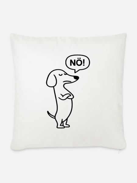 Nö! - Sofakissen mit Füllung 45 x 45 cm - Naturweiß