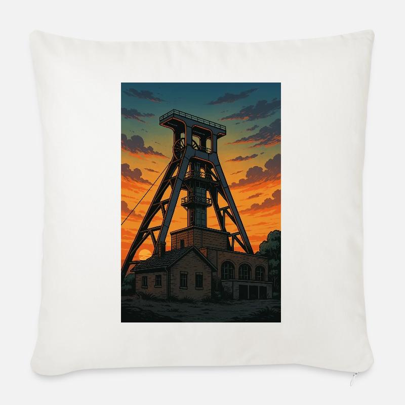 Zeche - Sofakissen mit Füllung 45 x 45 cm - Naturweiß 