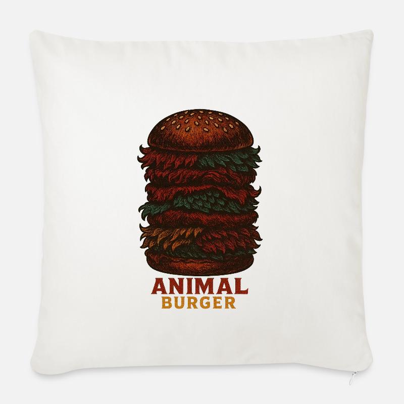 Animal_BRGR - Sofakissen mit Füllung 45 x 45 cm - Naturweiß 