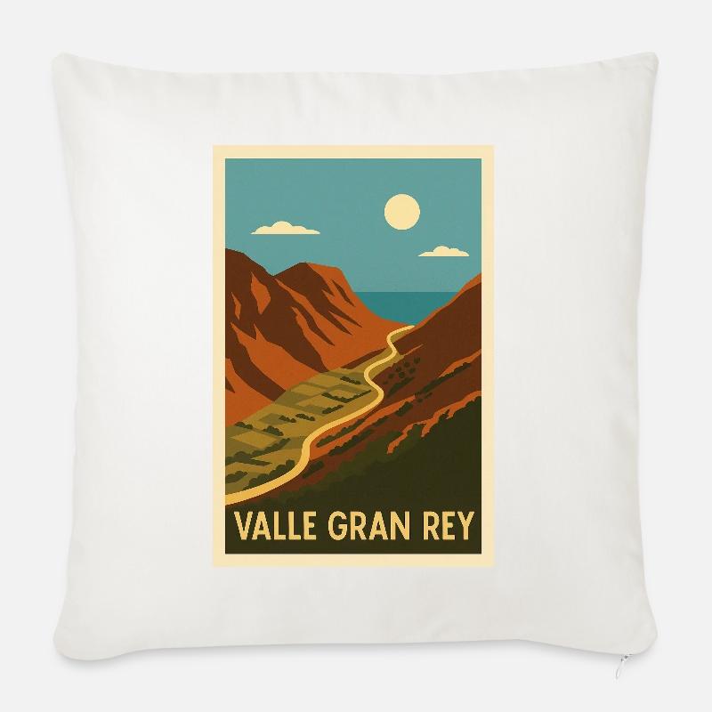 Valle Gran Rey - Coussin et housse de 45 x 45 cm - blanc nature