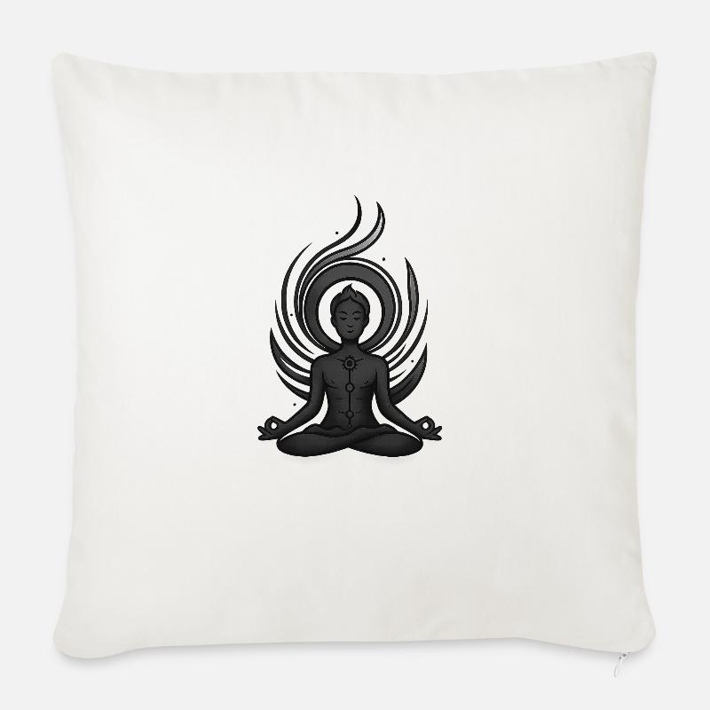 Chakra - Sofakissen mit Füllung 45 x 45 cm - Naturweiß 