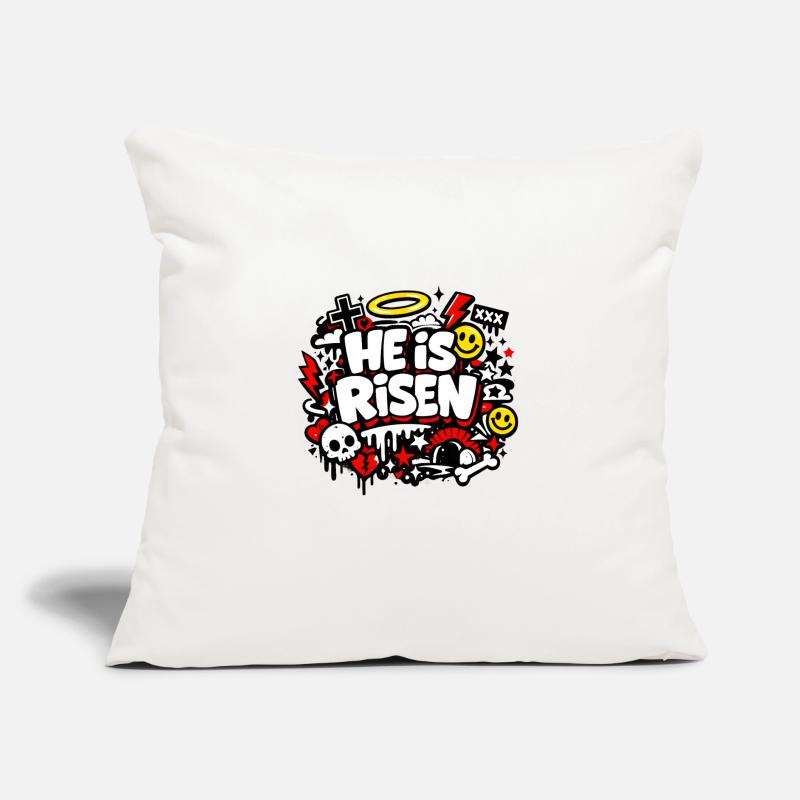 Il est Risen Graffiti Easter Coussin et housse de 45 x 45 cm