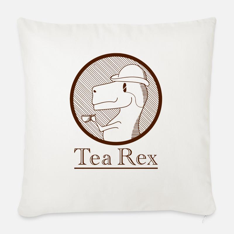 Tea Rex - Sofakissen mit Füllung 45 x 45 cm - Naturweiß
