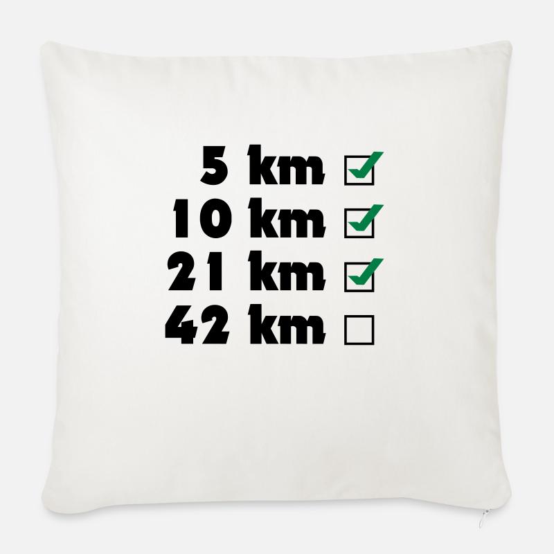 Läufer checkliste - Sofakissen mit Füllung 45 x 45 cm - Naturweiß 