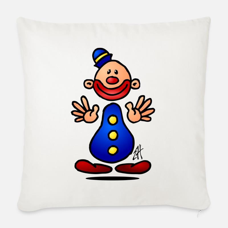 Bouffon - Coussin et housse de 45 x 45 cm - blanc nature