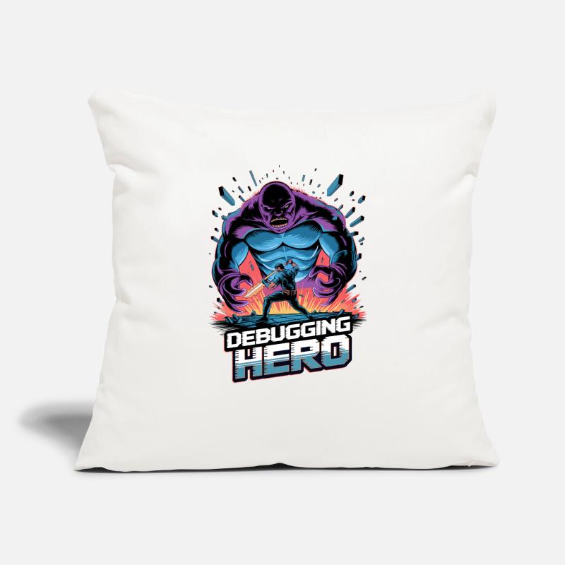 Debugging Hero – Epic Battle Against Code Monsters Sofa pillow with filling 45cm x 45cm