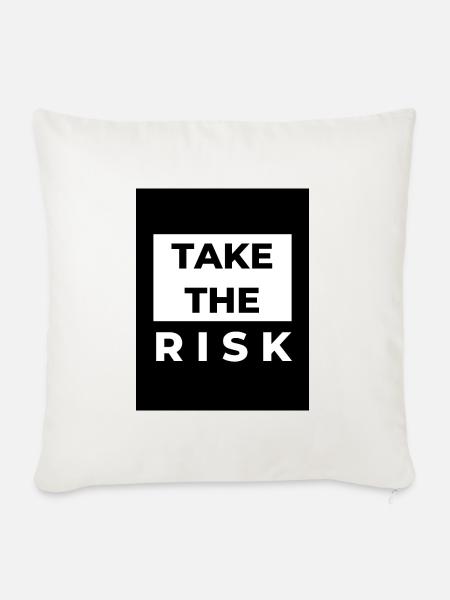 TAKE THE RISK - Sofakissen mit Füllung 45 x 45 cm - Naturweiß