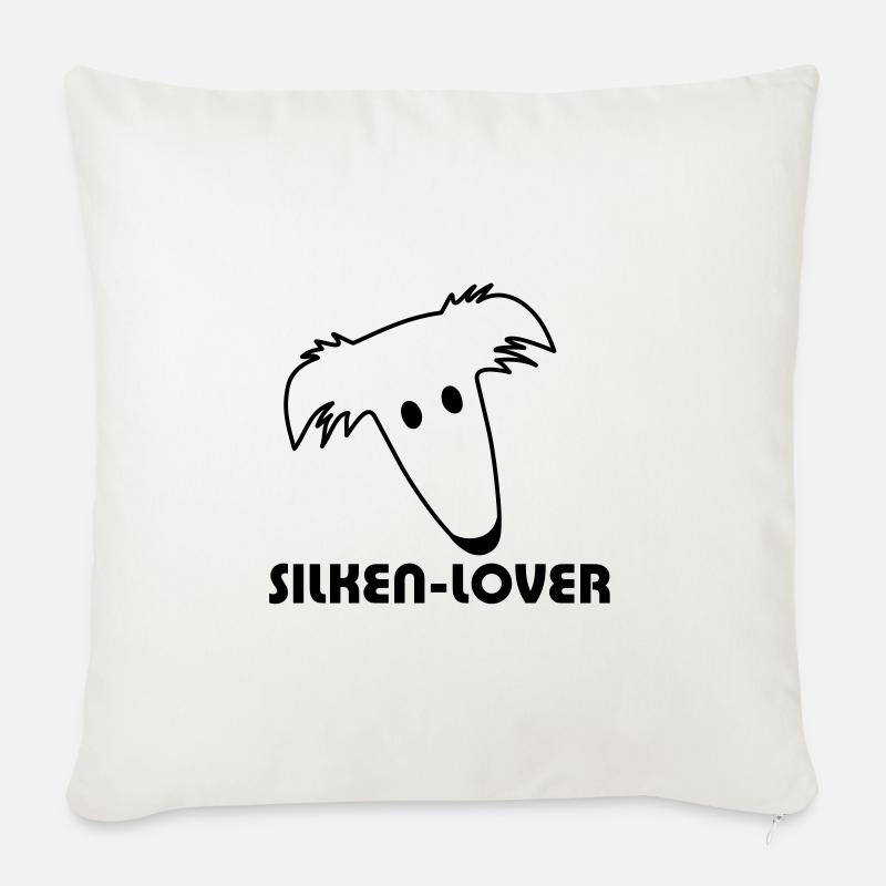 Silken Windhound - Sofakissen mit Füllung 45 x 45 cm - Naturweiß 