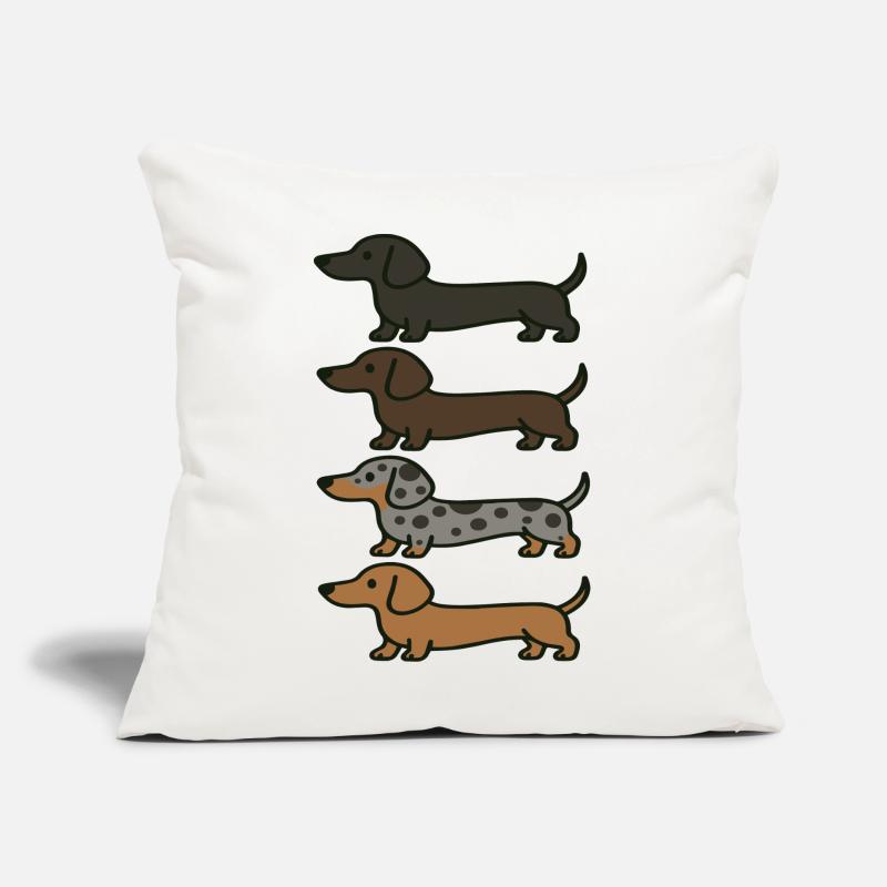 Variations de couleur de Teckel mignons Coussin et housse de 45 x 45 cm