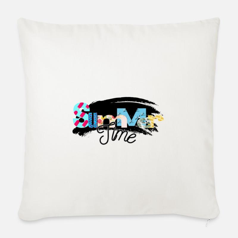 heure d’été / Heure d’été - Coussin et housse de 45 x 45 cm - blanc nature