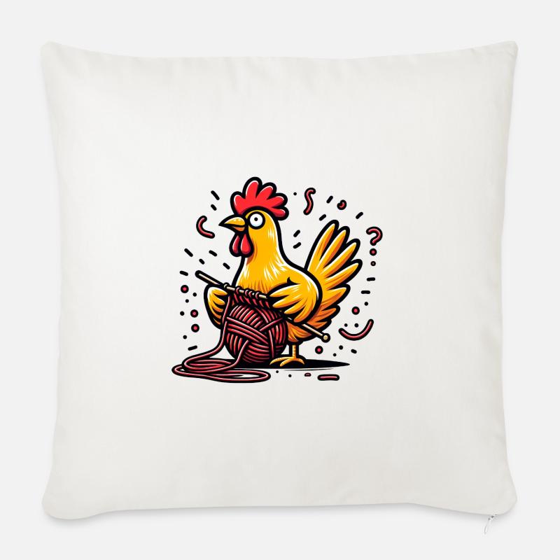 Gloussement et pourpre - Coussin et housse de 45 x 45 cm - blanc nature