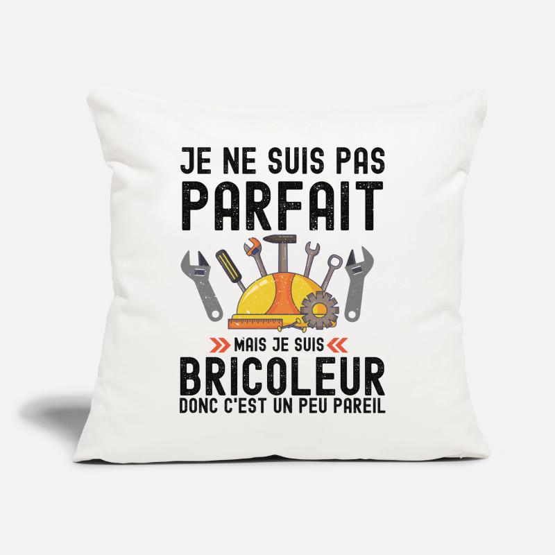 Humour Bricoleur Autodérision Coussin et housse de 45 x 45 cm