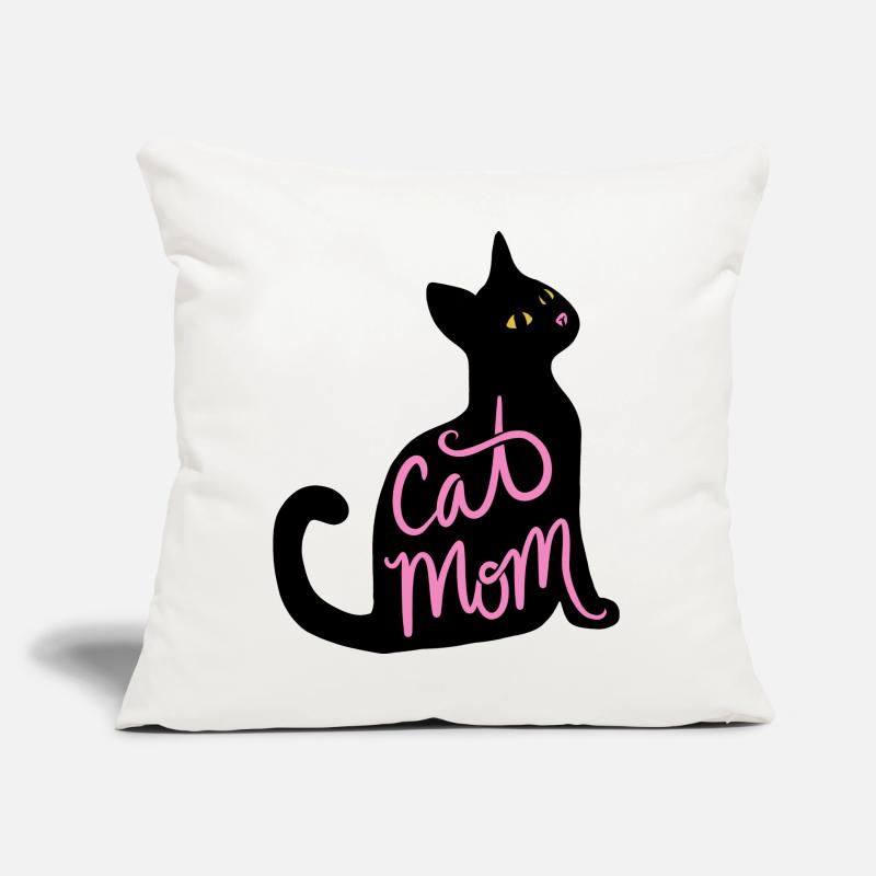 Cat Mom Neon Script Sofa pillow with filling 45cm x 45cm