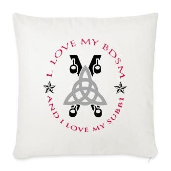 Sous-bi - Coussin et housse de 45 x 45 cm - blanc nature - Devant