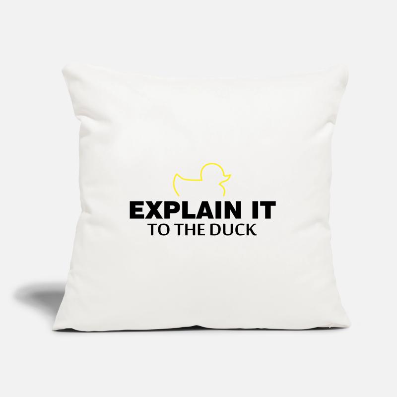 Explain it to the duck nerd programmer gift Sofa pillow with filling 45cm x 45cm