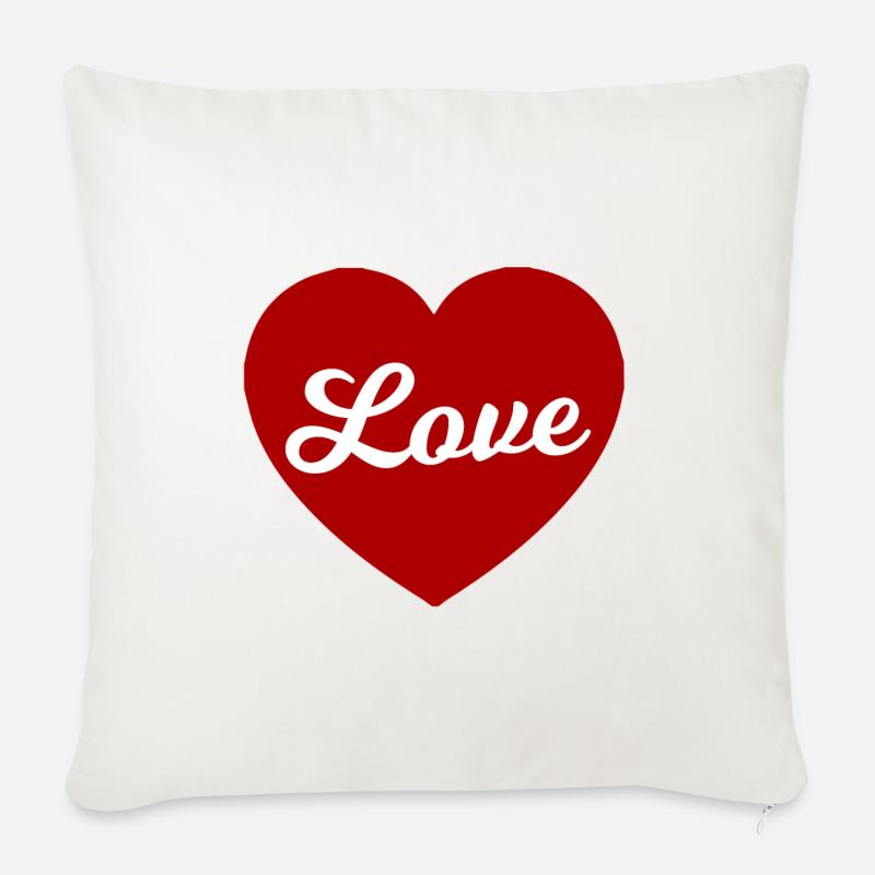 Cuscini d'amore - Cuscino da divano 45 x 45 cm con riempimento - bianco naturale