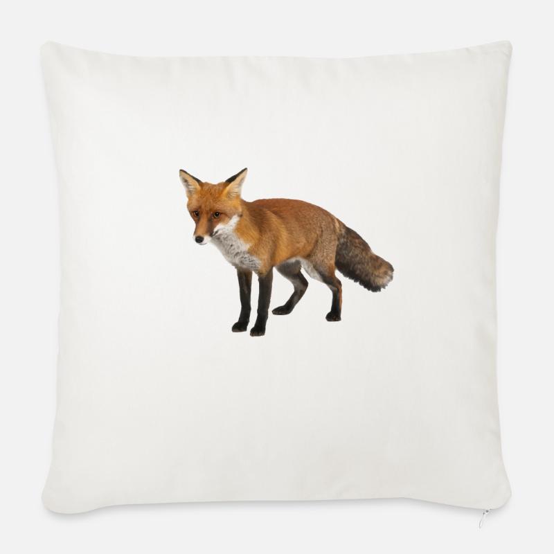 Fuchs - Sofakissen mit Füllung 45 x 45 cm - Naturweiß 