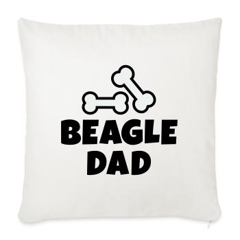 Beagle Dad Bones - Sofa pillow with filling 45cm x 45cm - natural white - Front