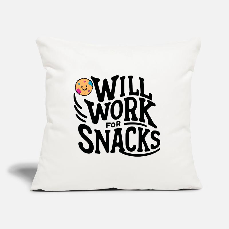 Working for biscuits Sofa pillow with filling 45cm x 45cm