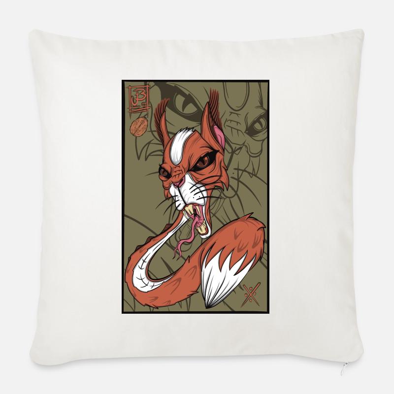 Foxy snake squirrel - Sofakissen mit Füllung 45 x 45 cm - Naturweiß