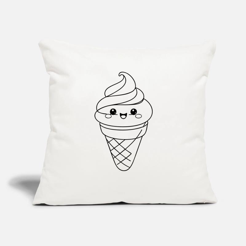 Softeis Eiscreme Icon Minimal Statement Sofakissen mit Füllung 45 x 45 cm