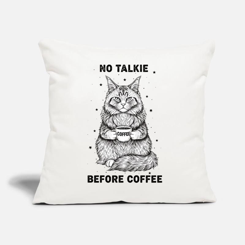 Pas de conversation devant un chat amateur de café Coussin et housse de 45 x 45 cm